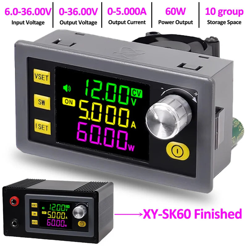 Przetwornica DC-DC Buck-Boost 0-36V, 60W/120W Regulowany Moduł Zasilania