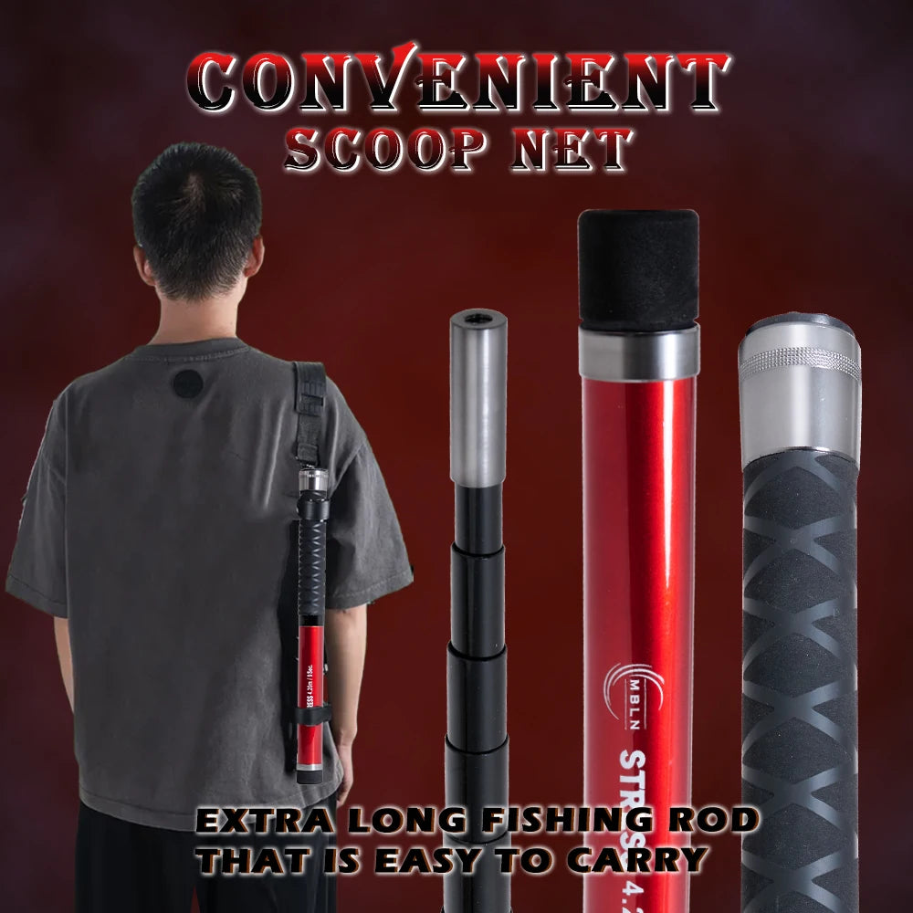 MBLN Telescopic Rock Fishing Net - 6m, Foldable, Lightweight &amp; Durable