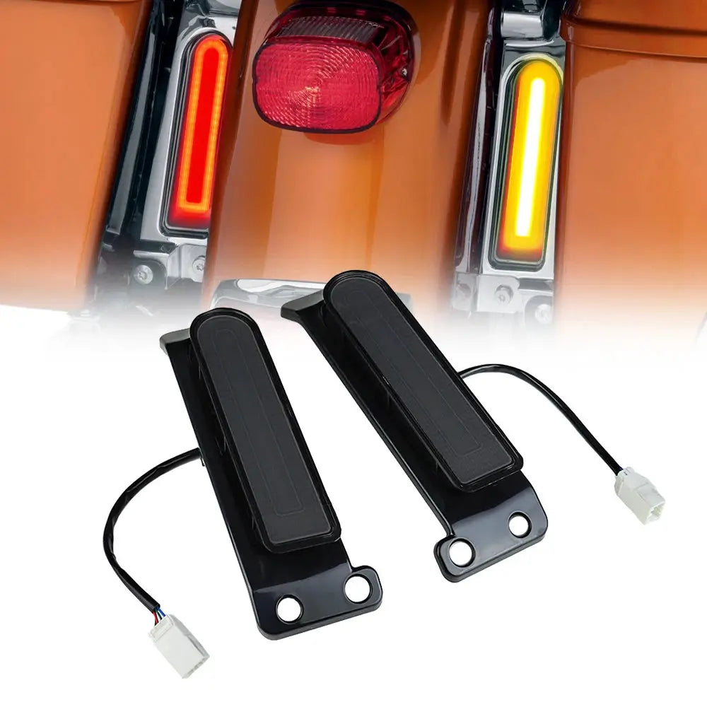 LED Yellow Turn Signal Lights Saddlebag Brake Tail Light for Road Glide FLHTCU FLHTCUL FLHTK FLHTKL FLTRU 2014-2022 by InterCyprus Trading Ltd