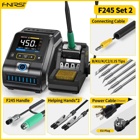 FNIRSI DWS-200 200W Soldering Station With C210 Handle DWS-200 F245-6 Tips / EU (110V-240V)