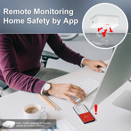 MOES Tuya ZigBee CO Detector Alarm &ndash; Wireless Safety Sensor