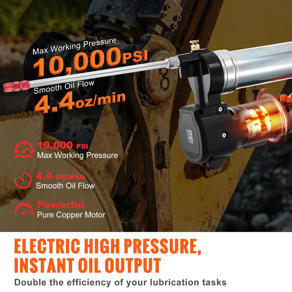 10000 PSI Akutoitega 20V Rasvapump Komplekt Kahe Aku Kaasamisega