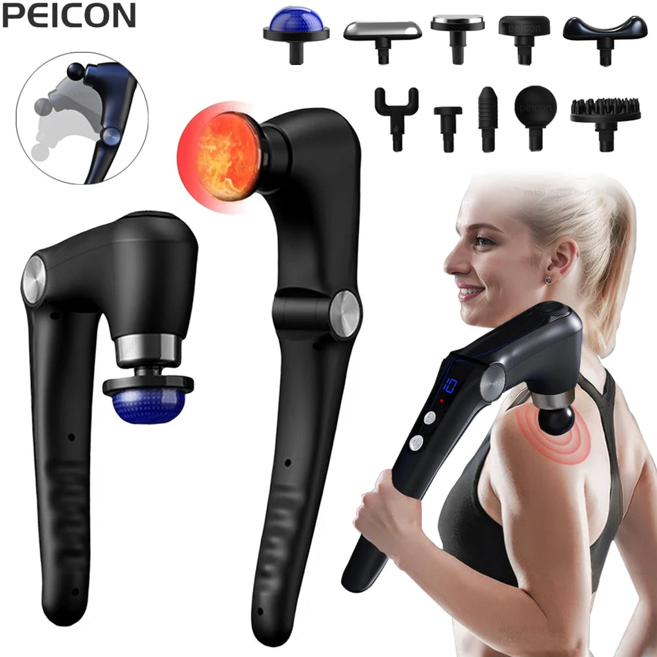 Fascia Massage Gun Electric Muscle Massager With Handle For Full Body