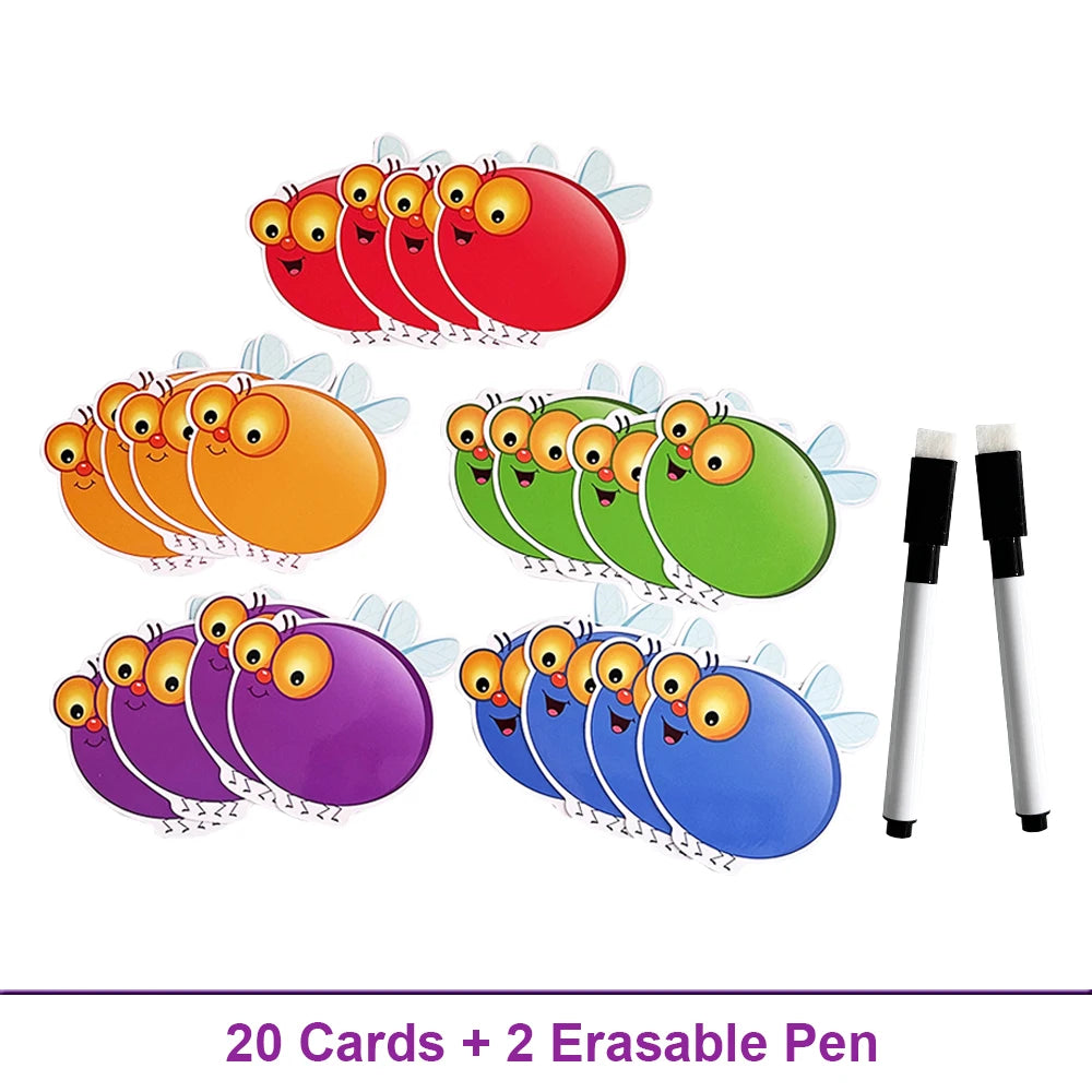 Dry Erasable Fly Cards for Kids - Educational &amp; Fun Learning Set Fly Cards
