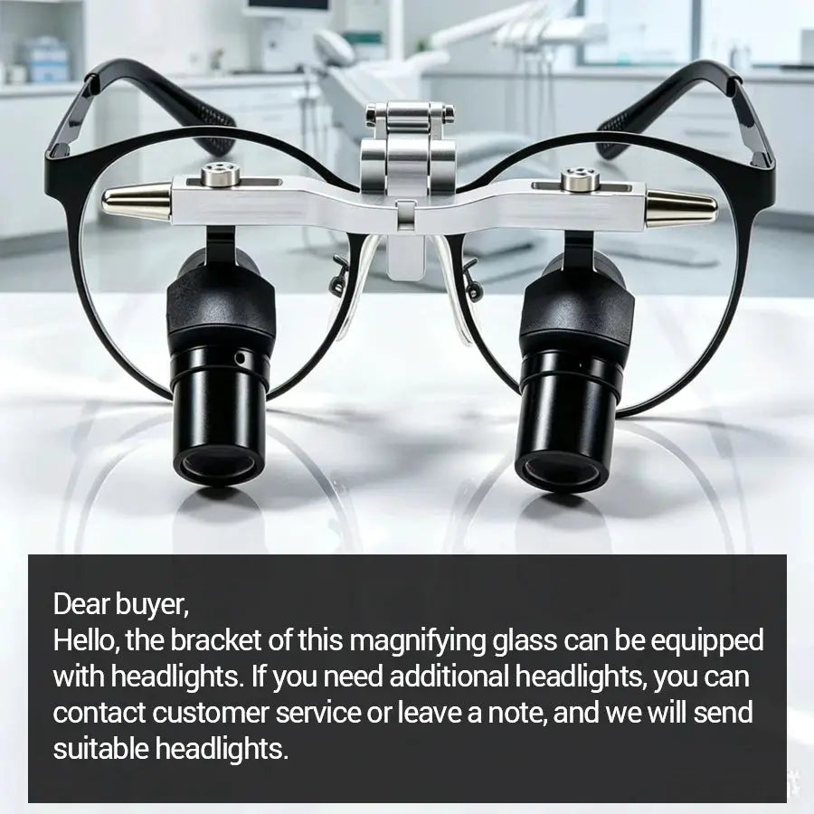 Sku 2026 Dental 48° Angle Head-Mounted Binocular Magnifier Round Metal Frame Surgical Magnifying Glass Dental Beauty by InterCyprus Trading Ltd
