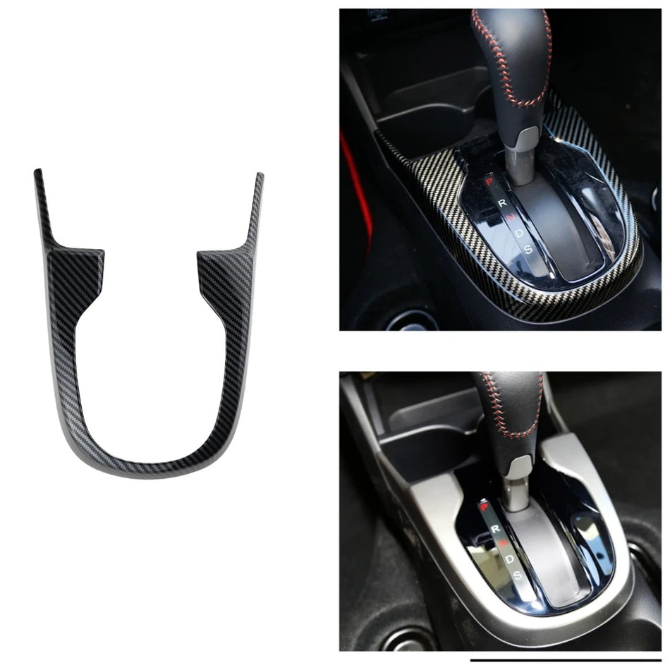 Překrytí panelu řadicí páky pro Honda Fit Jazz 2014-2019, ABS karbonový trim upgrade
