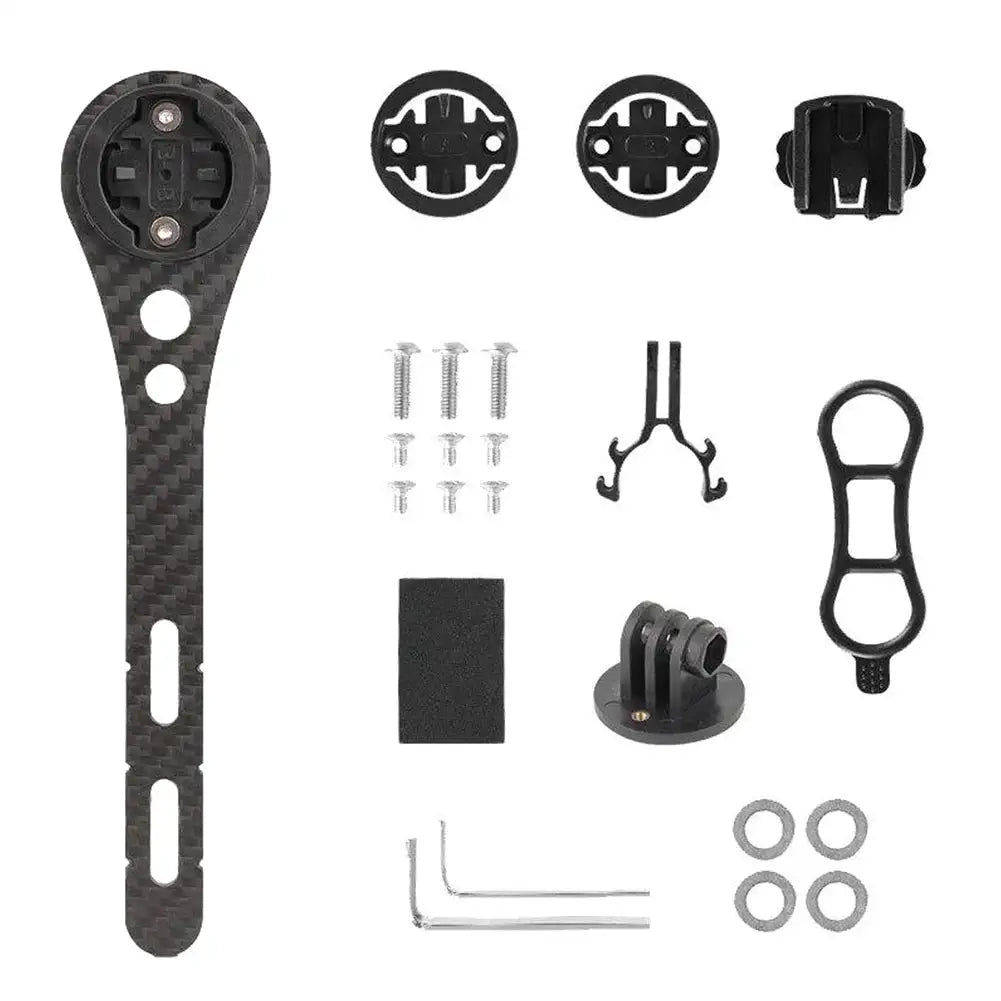 Carbon Fiber Bicycle Computer Mount Garmin Bryton Wahoo L