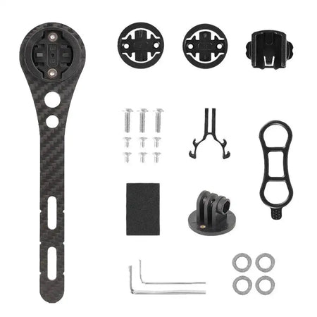 Carbon Fiber Bicycle Computer Mount Garmin Bryton Wahoo L