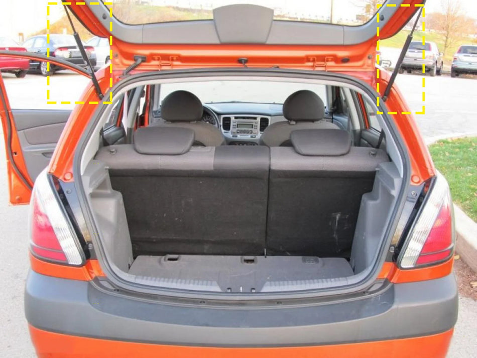Juego de amortiguadores de gas para el portón trasero 380N 490mm, posventa negra para Kia Rio MK II hatchback