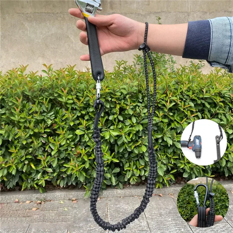 Safety Bungee Tether Lanyard Carabiner Hook &ndash; Anti Fall