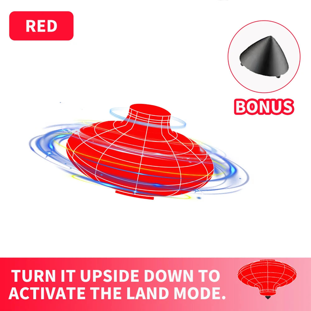 Magical Flying Gyroscope &ndash; Interactive LED Light Show Red / OneSize