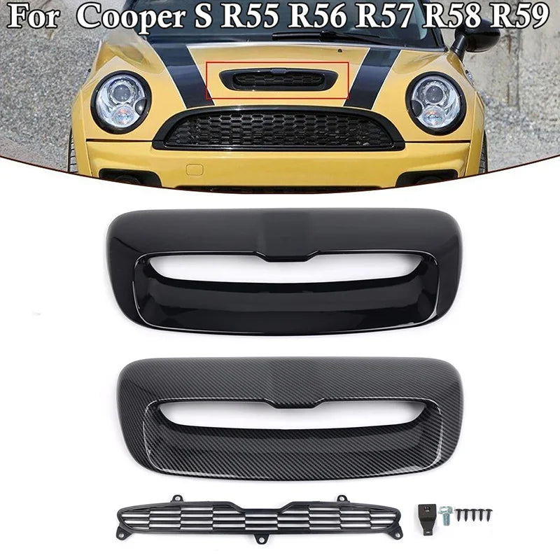 Mini Cooper S Kapoto Ventiliacijos Angos Dangtelis, ABS Plastikas, Blizgus Juodas
