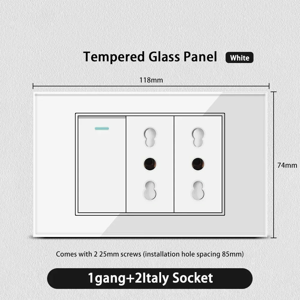 White Glass USB TypeC Wall Socket &ndash; Smart WiFi Switch