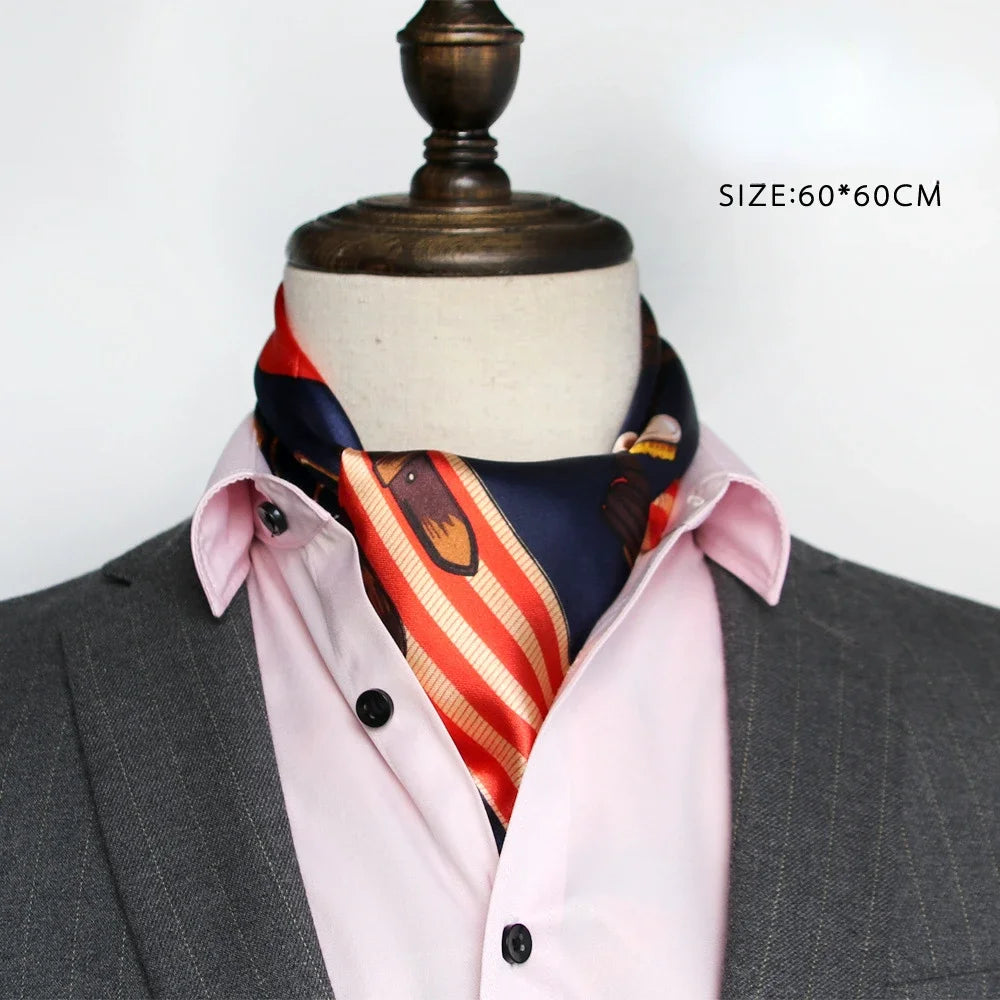 British Men's Silk Scarf &ndash; Elegant Satin Touch