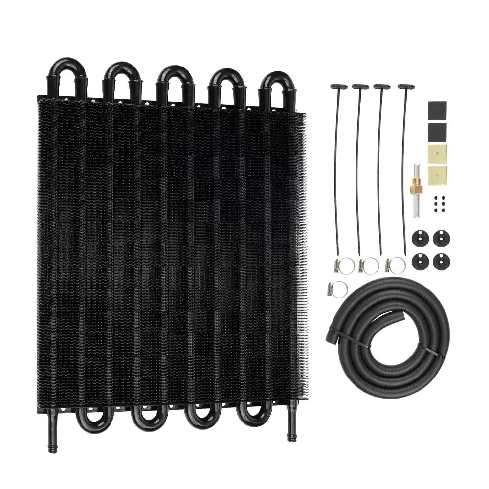 2 Row 4 Row 6 Row 8 Row 10Row 16Row Universal Remote Transmission Oil Cooler Auto-Manual Radiator Converter Aluminum Kit by InterCyprus Trading Ltd