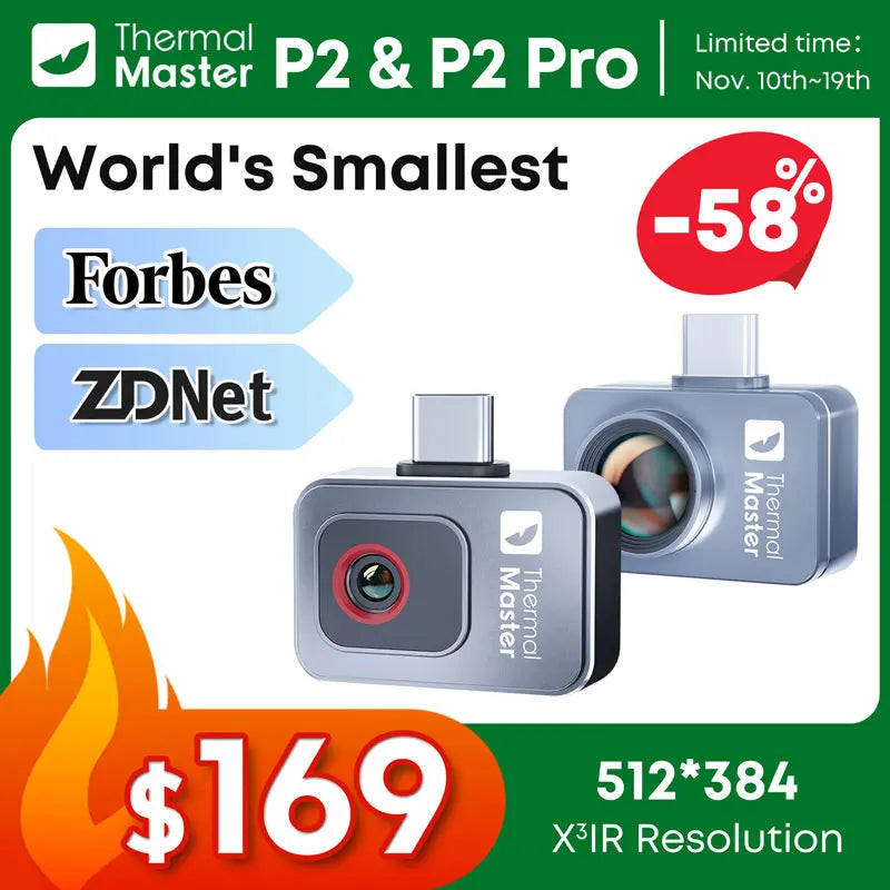 Thermal Imager for Smartphone, P2Pro 512x384 Infrared Camera, Heat Detection