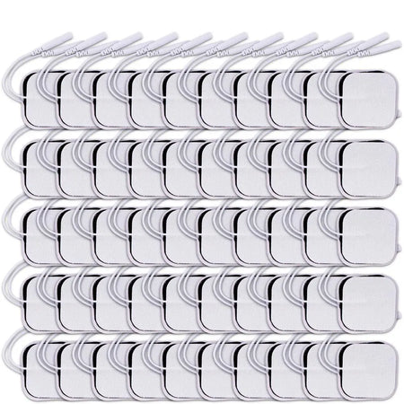 SUOLAER Non-Woven Fabric Self-Adhesive TENS Electrodes Pads for Physiotherapy 100pcs 4x4cm