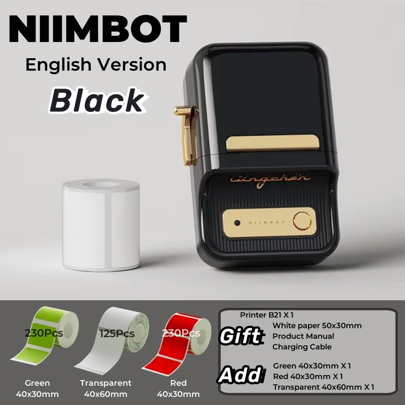 NIIMBOT B21 Label Printer &ndash; Portable Thermal Label Printer