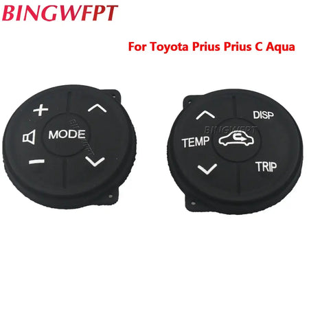 Steering Wheel Switch Control Panel Rubber For Toyota Prius C 2011-2015 Aqua 2012-2014 Button Cover by InterCyprus Trading Ltd