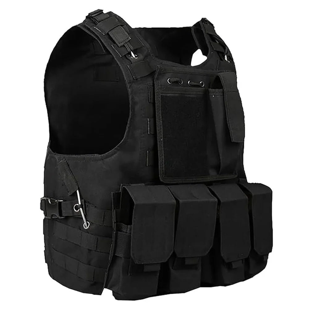 Tactical Airsoft Vest With Molle System - Detachable Bag