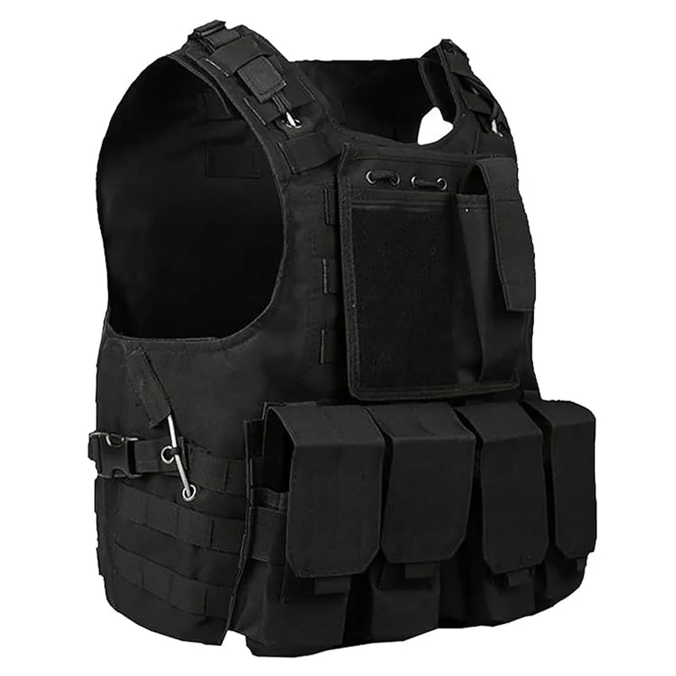 Tactical Airsoft Vest With Molle System - Detachable Bag