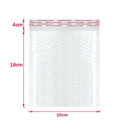 ALSMT Shockproof White Foam Envelope Bubble Bags - Pack of 50 16x18cm   50pcs