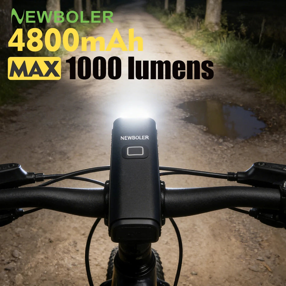 1000 Lumen LED Bicycle Headlight With Power Bank And USB Charging