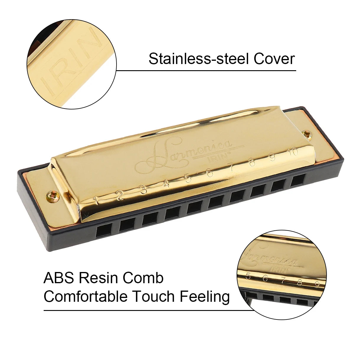 Professional Blues Harmonica 10 Hole 20 Tone &ndash; For Beginners