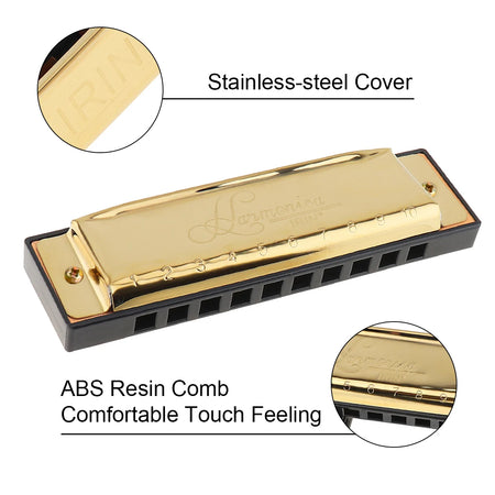 Professional Blues Harmonica 10 Hole 20 Tone &ndash; For Beginners