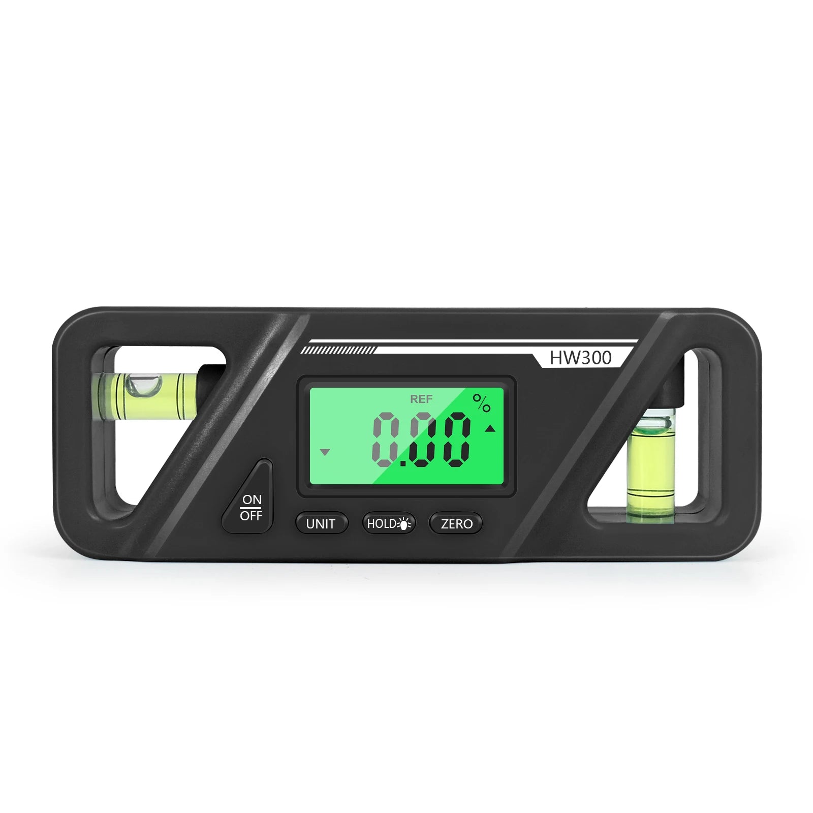 HW300 Inclinometer &ndash; LCD Display Protractor Level Meter Black