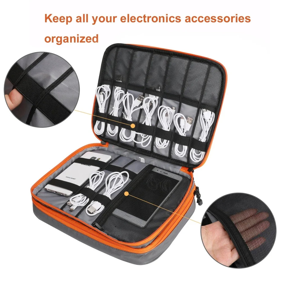 Polyester Reise Gadget Organizer Tasche für Kabel, USB-Sticks, Kopfhörer