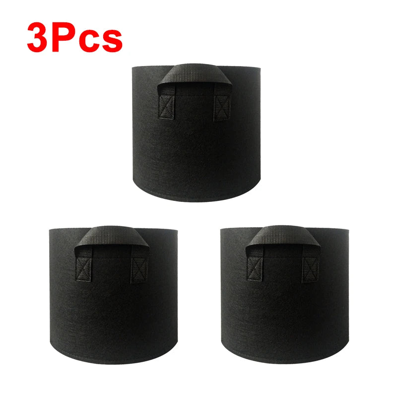 Vegetable Grow Bags 1-12 Gal Nonwoven With Handles &ndash; Durable