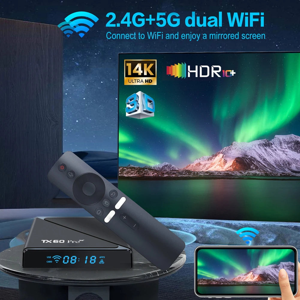 TX60 PRO - Android TV Box With Dual WiFi 6 And 256GB