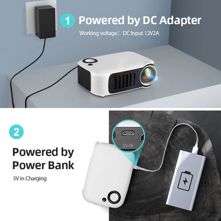 A2000 &ndash; Ultra Portable Mini Projector 1080P 4K HDMI