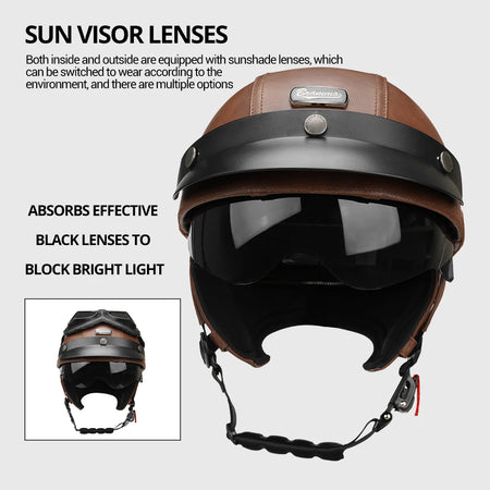 Herobiker DOT Approved Half Helmet &ndash; Lightweight ABS Shell