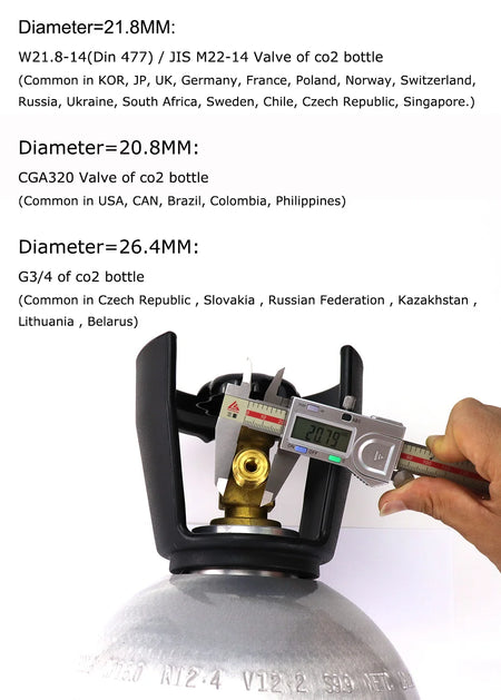 Soda Water Stream Maker Blue Cylinder &ndash; CO2 Adapter Kit