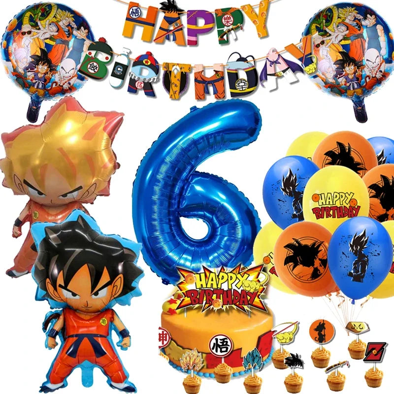 Party Supplies - Goku Theme Birthday Decorations &amp; Gifts Set-46pcs-6 / CHINA