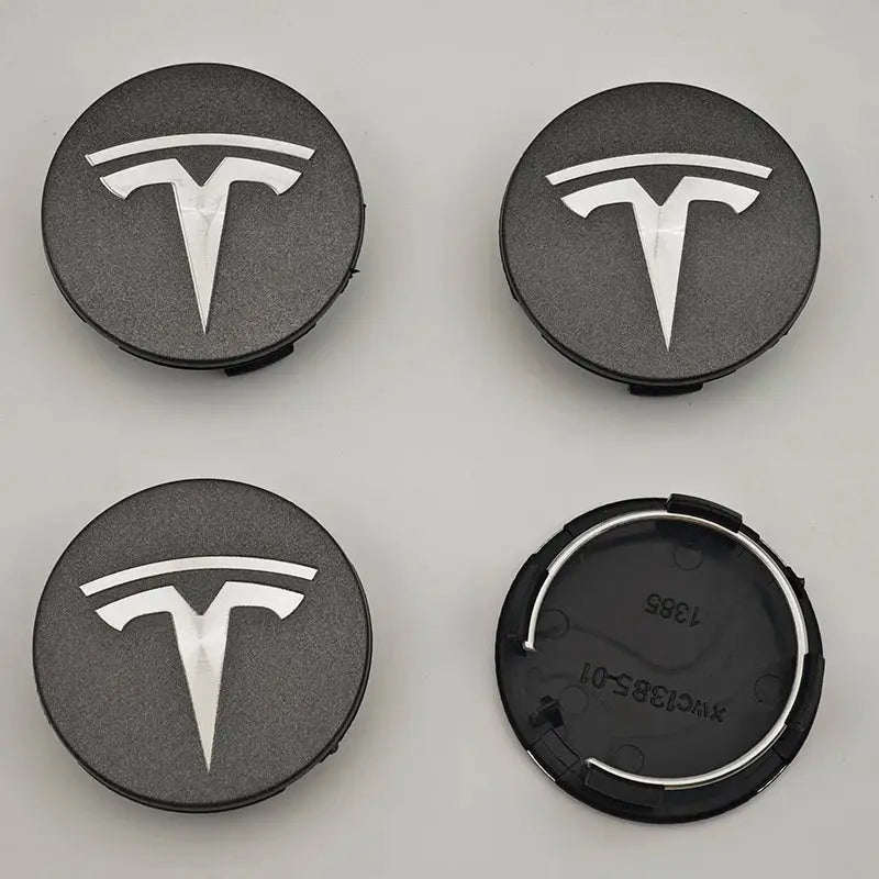 4 pcs/set suitable for Tesla Model 3 Y S X wheel center cap badge, modified wheel hub cap ABS 56mm Tesla original car wheel cent by InterCyprus Trading Ltd