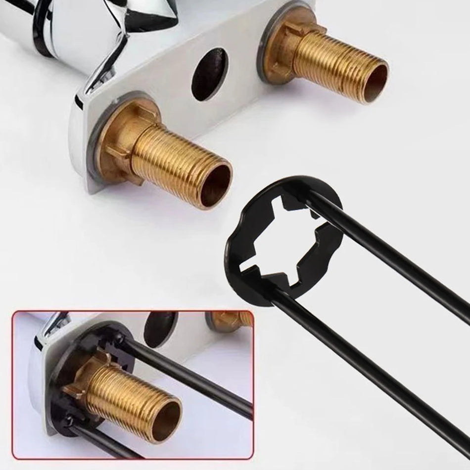 Klíč na umyvadlo čtyřčelisťový hexagonální nástroj pro instalatéry na kohoutky umyvadel