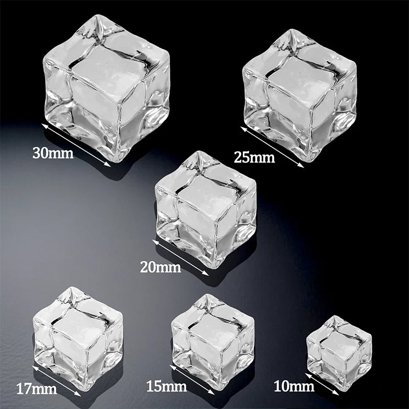 Clear Acrylic Fake Ice Cubes for Photography &amp; Decoration