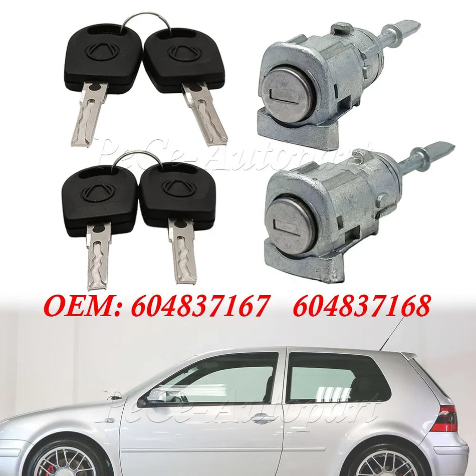 Cilindro de cerradura de puerta izquierdo derecho para VW Golf Mk4 Bora Fabia Polo