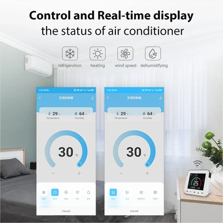 Tuya WiFi Thermostat: Smart IR Controller with LCD, Alexa &amp; Google Home