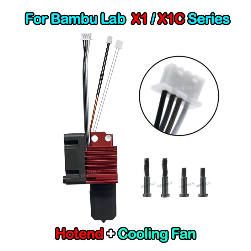 Bambu Lab X1/X1C/P1P/P1S Metal Hotend &ndash; Enhanced Cooling X1C-Hotend-Fan
