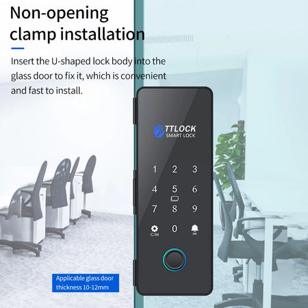 K190SJ-TTO TTLOCK APP Glass Door Lock &ndash; Biometric Access