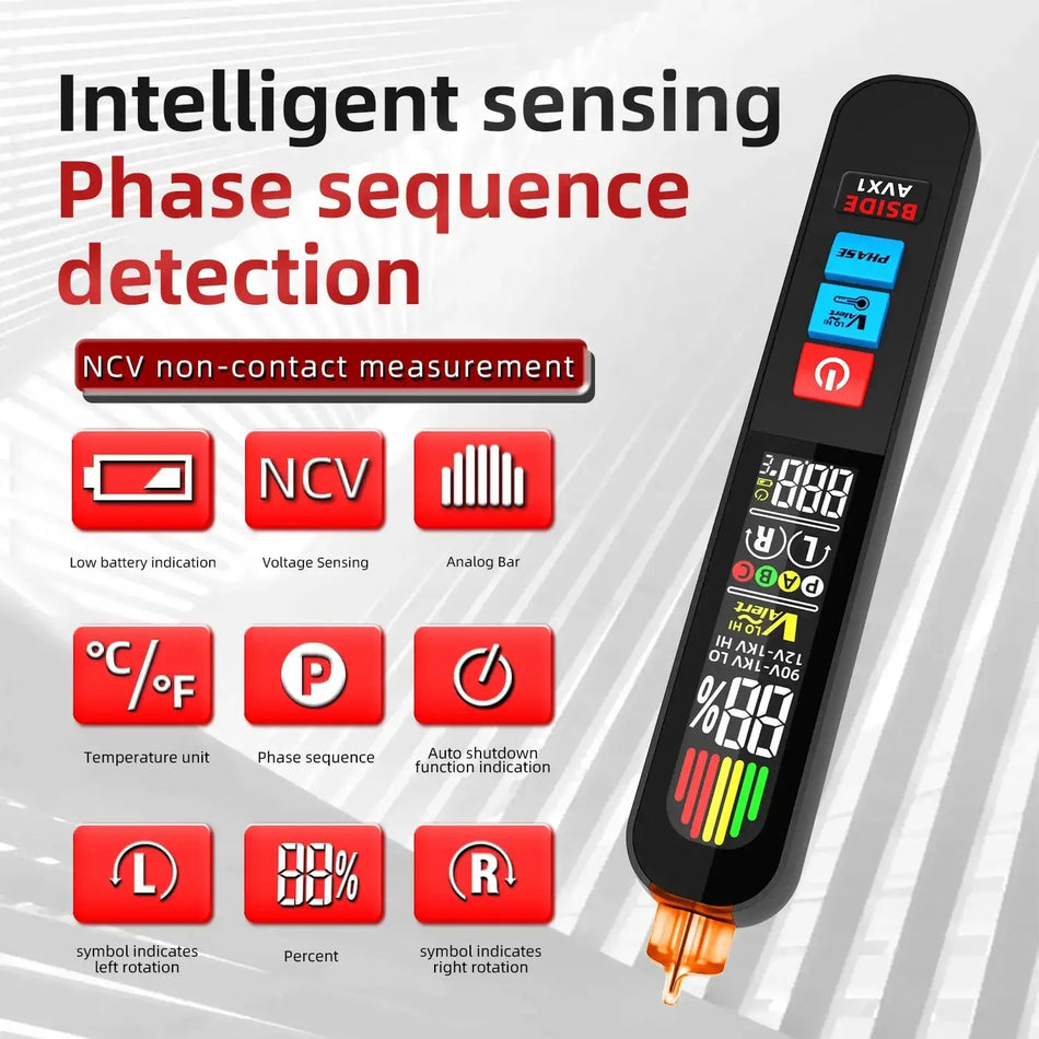 BSIDE AVX1 Phase Tester And Voltage Detector NCV 2 In 1