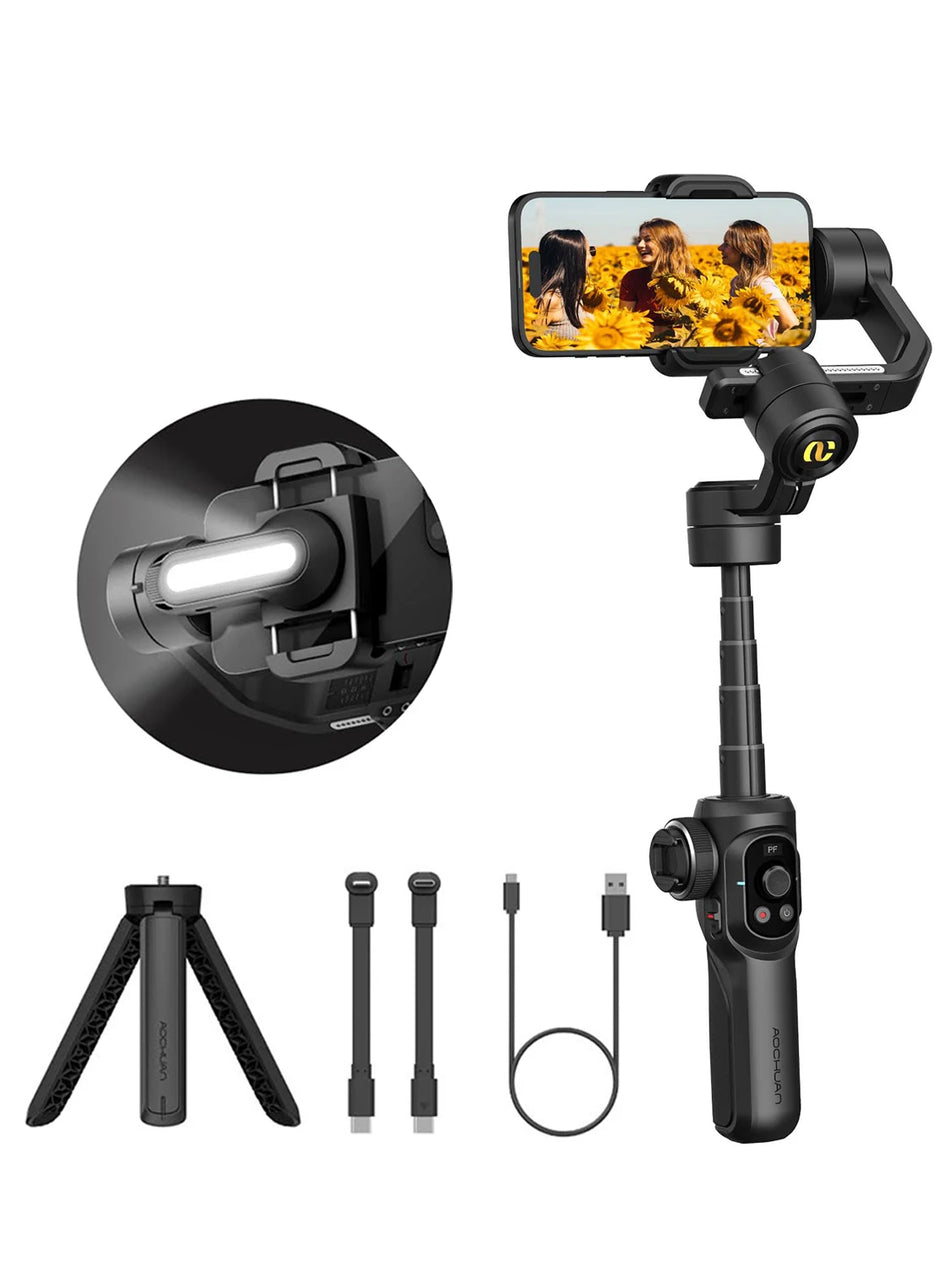 AOCHUAN Smart AI Face Tracking S2 &ndash; Effortless Stabilization for Vlogging