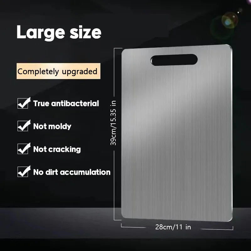 Premium 316 Stainless Steel Double-Sided Cutting Board for Kitchen Use 28 39cm