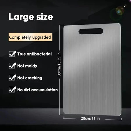 Premium 316 Stainless Steel Double-Sided Cutting Board for Kitchen Use 28 39cm