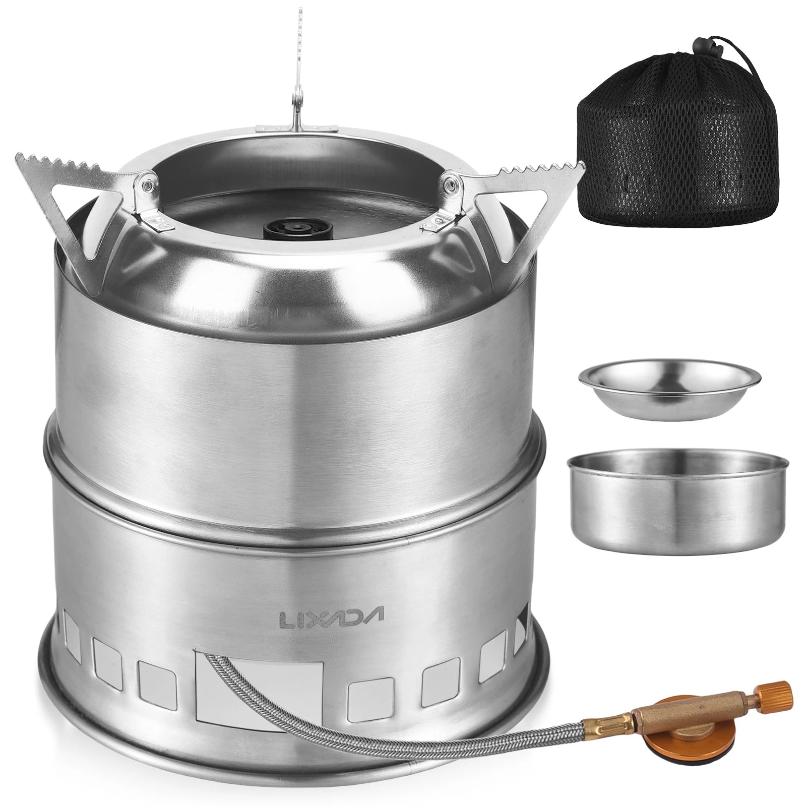 Camping Stove 3-In-1 &ndash; Lightweight For Outdoor Cooking as 1setshown