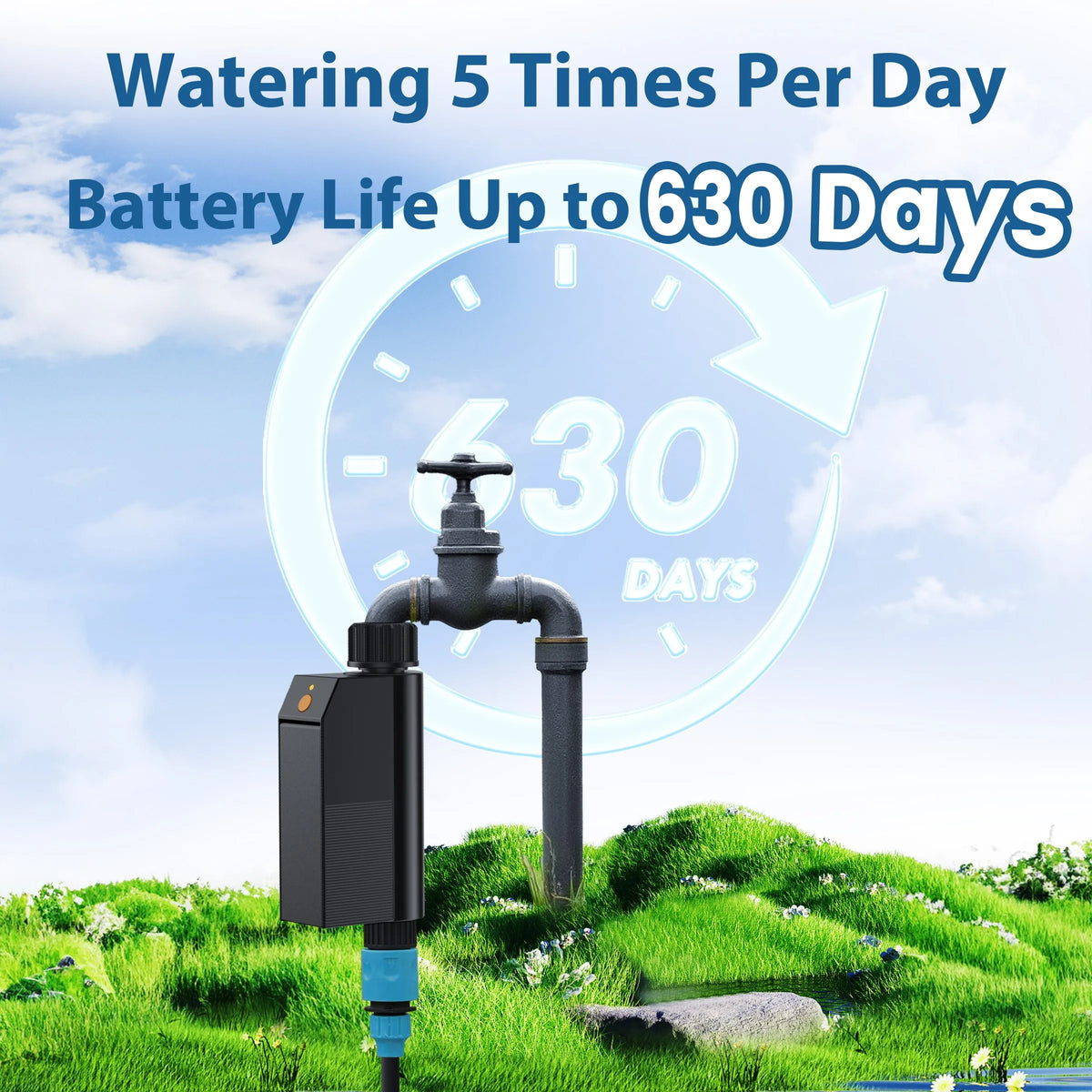 GIRIER Smart WiFi Programmable Water Timer for Efficient Garden Irrigation